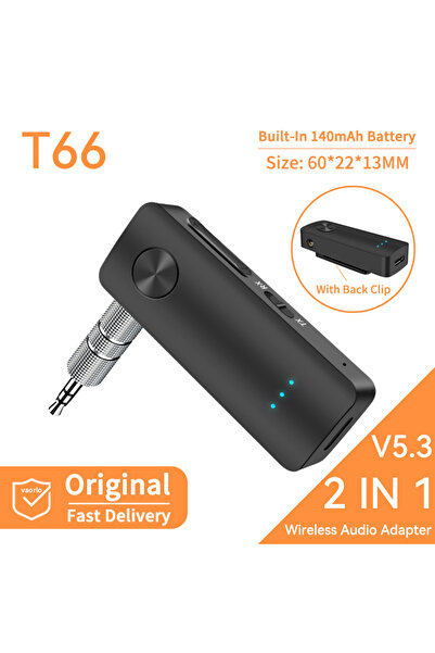 Choice1 T66 Bluetooth 5.2 Audio Receiver Transmitter 3.5MM 3.5 AUX With Mic S...