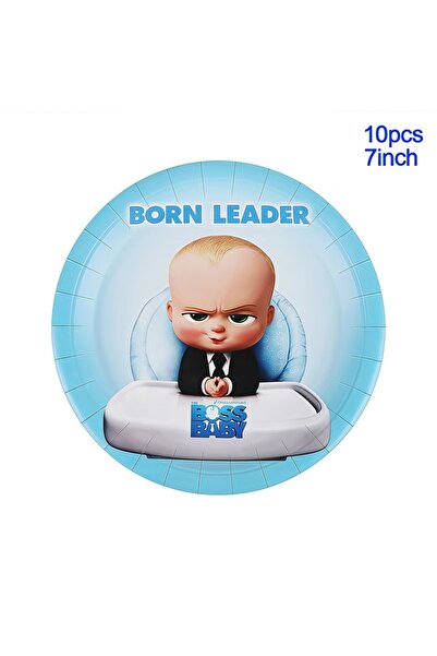 Choice13 other 10pcs 7inch plate Cartoon Bossed Baby Theme Newborn 1st Birthd...