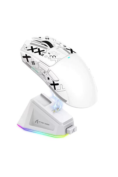 Choice1 White Attack Shark X11 Mouse Lightweight Paw3311 E-Sports Game The Th...