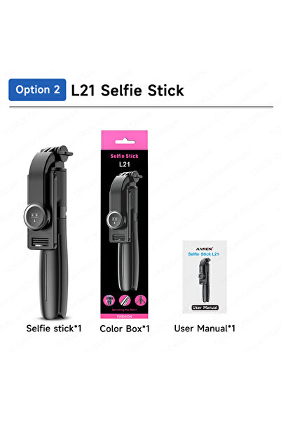 Choice4 الخيار الثاني: عصا سيلفي TOKQI L21، حامل ثلاثي صغير، جهاز تحكم عن بعد...