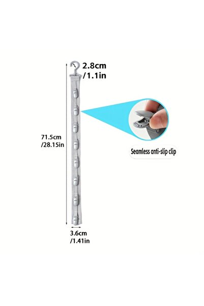 Choice GRAY 1pcs hat storage, with 8 clips, can hold 8 baseball caps, suitabl...