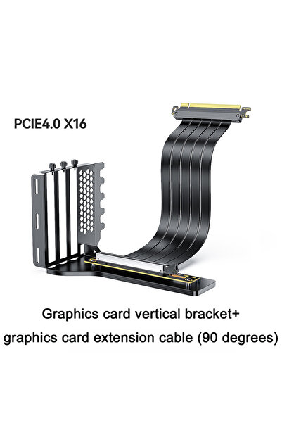 Choice1 Black 4.0 PCIE 3.0 4.0 x16 Universal Vertical GPU Holder Kit Riser AT...