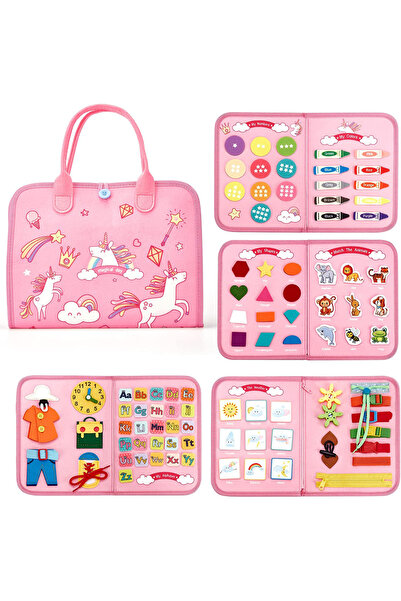 Choice3 C Montessori Toddler Busy Board,Autism Sensory Toys，Educational Activ...