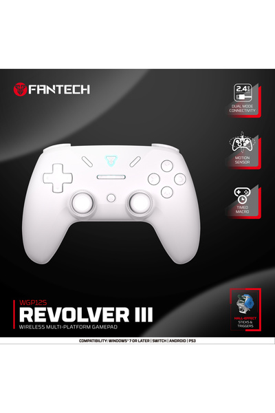 Choice1 WGP12S WHITE FANTECH REVOLVER III WGP12S Game Controller 1000hz Wirel...