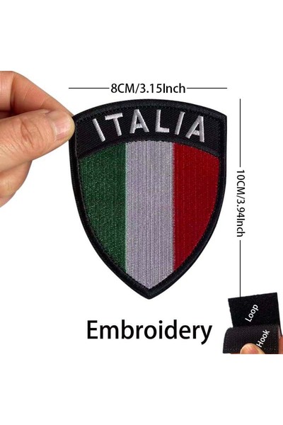 choice2 HK155-04 شعار علم إيطاليا، رقعة مطرّز للملابس، شارة حقيبة ظهر إيطالية...