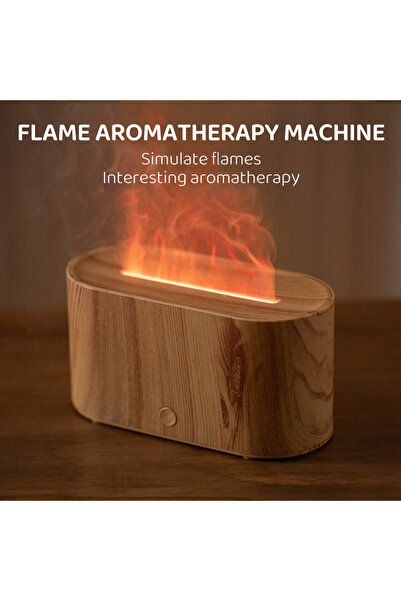 Choice موزع روائح بنمط خشب فاتح اللون، يعمل بمنفذ USB، بإضاءة ملونة، مناسب لل...