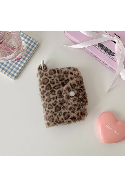 Choice حقيبة بطاقات صغيرة أنيقة من القطيفة بنقشة جلد وبري من HEI، مناسبة للفت...