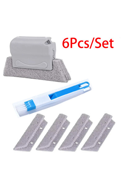 choice2 مجموعة أدوات تنظيف مسارات النوافذ (6 قطع) - فرشاة تنظيف أخاديد النواف...