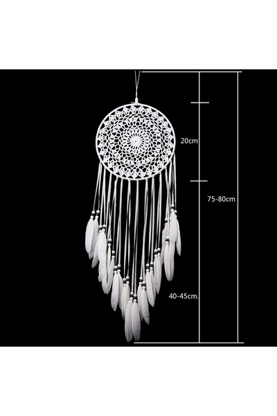 choice2 صائد أحلام مكرمية أنيق، معلق جداري بوهيمي على شكل ورقة شجر، ديكور نور...