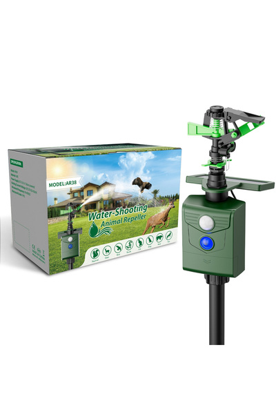 Choice جهاز طرد الحيوانات يعمل بالحركة مزود بمرش مياه وضوء وامض، يعمل بالطاقة...