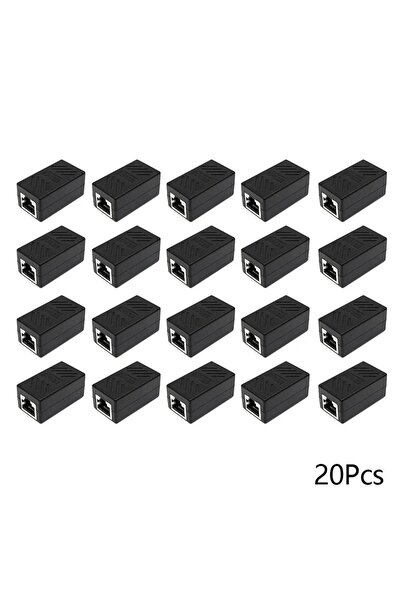 Choice 20 قطعة من كابلات إيثرنت RJ45 (1/5/10/20 قطعة) مع موصلات محول RJ45، كا...
