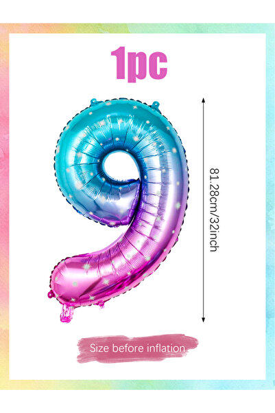 Choice بالون أرقام متدرجة من 0 إلى 9، قطعة واحدة، مقاس 32 بوصة، مناسب لحفلات ...