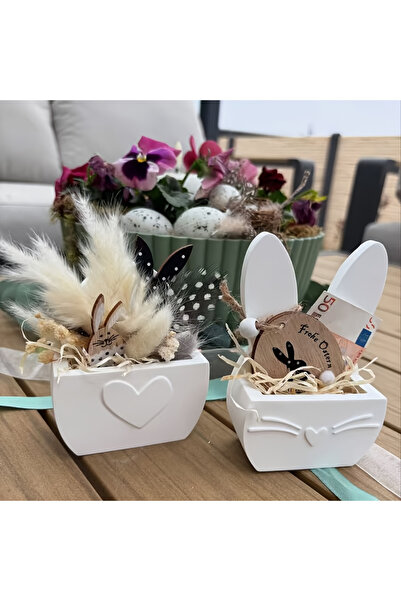 Choice سلال زهور على شكل أرنب، وتنسيقات زهور على شكل قلب، ومزهريات، وصناديق ت...