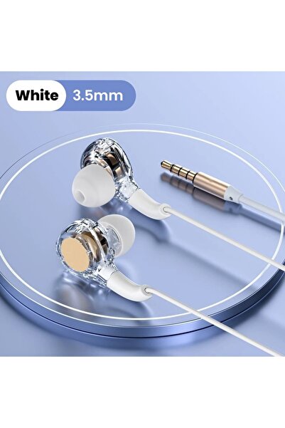 choice2 سماعات رأس بأسلاك بيضاء من إيرديكو، مزودة بخاصية إلغاء الضوضاء، صوت ع...