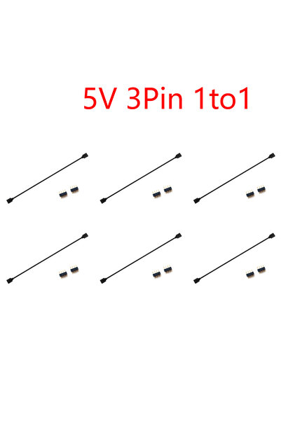 Choice5 كابل تمديد AURA ثلاثي الأطراف 5 فولت، 6 قطع، 30 سم، كابل تمديد RGB ثل...