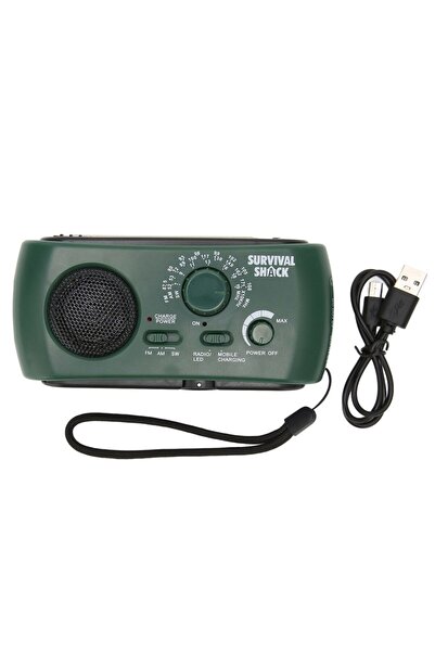 Choice راديو يدوي أخضر محمول عملي مزود بمصباح LED متعدد الموجات AM/FM/SW يعمل...