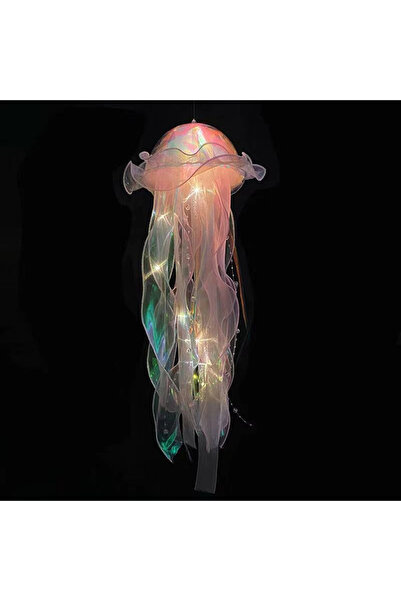 Choice4 MOJOYCE Pink Jellyfish Bedroom Light Lamp Button Battery Hanging Ceil...