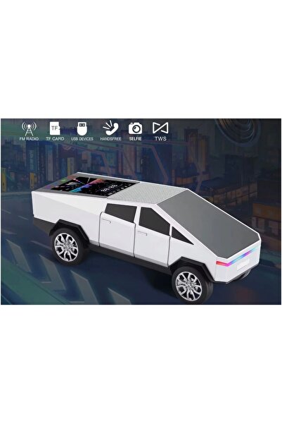 ErginGroup WS-580 Tesla Cybertruck Şarjlı Araba Bluetooth Hoparlör Işıklı Spe...