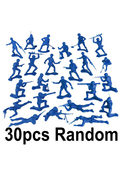 Choice 30pcs blue 30pcs Plastic Army Men Action Figures 12 Different Poses So...