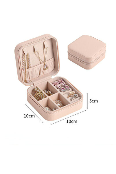 Choice1 Pink Multi Functional Mini Jewelry Storage Box For Women Portable Tra...