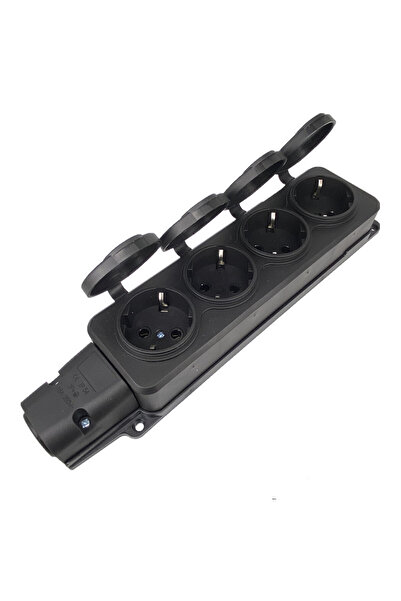 choice2 4 way EU/DE 3/4-Way Waterproof Outdoor Power Strip – IP54, 16A/3500W,...