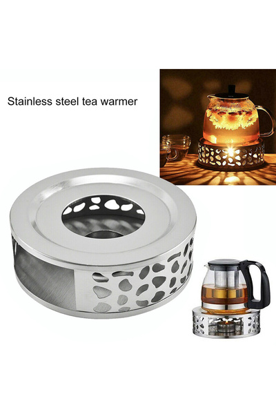 Choice Teapot Warmer 430 Stainless Steel Hollow Design Coffee Pots Candle Bas...