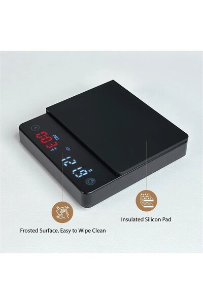 Choice ميزان قهوة نانو سعة 3 كجم مزود بمؤقت، ميزان إسبريسو، غطاء سيليكون قابل...