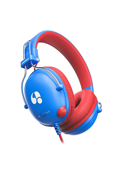 Choice3 سماعات رأس للأطفال من بلو ريد أوا ترو، بمستوى صوت آمن 74/85 ديسيبل، س...