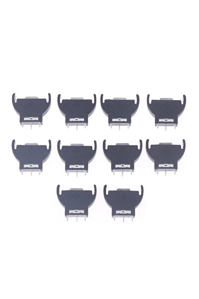 Choice 10Pcs 10Pcs/set Black Plastic CR2032 Battery Holder Vertical Half-Roun...
