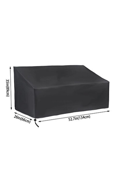 Choice5 غطاء أثاث خارجي شديد التحمل، أسود اللون، قطعة واحدة، مقاس 134×66×89 س...