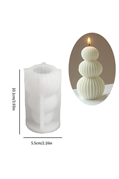 Choice قالب سيليكون دائري للشموع بتصميم كرة دوارة مدببة، قالب راتنج جبس هندسي...