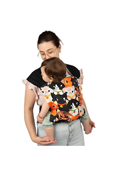 Kidizi Marsupiu bebe ergonomic ajustabil si compact Goya Cats ,de la 4,5-15 k...