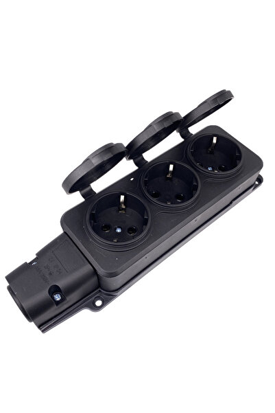 Choice 3 way EU/DE 3/4-Way Waterproof Outdoor Power Strip – IP54, 16A/3500W, ...