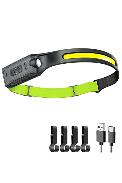 Choice Green With Hooks LED HeadlampRechargeable 3-modes Lighting Headlight F...
