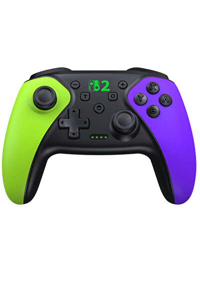 Choice وحدة تحكم لاسلكية Dinofire Switch 2 باللونين الأخضر والبنفسجي لأجهزة N...