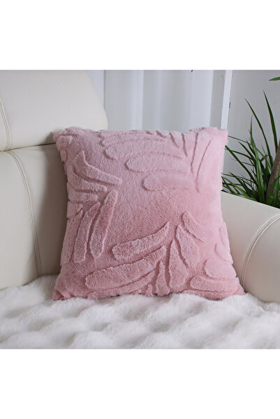 Choice1 45x45cm Pink 1pc Soft Plush Square Pillowcase,Solid color pillowcase ...