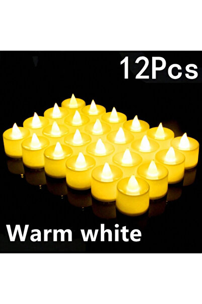 Choice5 12 شمعة LED بيضاء دافئة، شموع بدون لهب، شموع كهربائية تعمل بالبطارية،...
