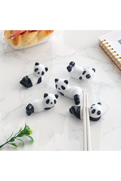 Choice مجموعة من 5 قطع من مساند عيدان الطعام الخزفية على شكل باندا لطيفة، منا...