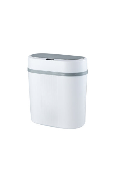 Choice سلة مهملات مطبخ بيضاء سعة 12 لترًا، ثنائية الوضع، تعمل بالحث الذكي، مق...