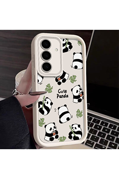 Choice54 For Samsung A17 5G A662 Beige White Cartoon Panda Case For A57 A37 A...