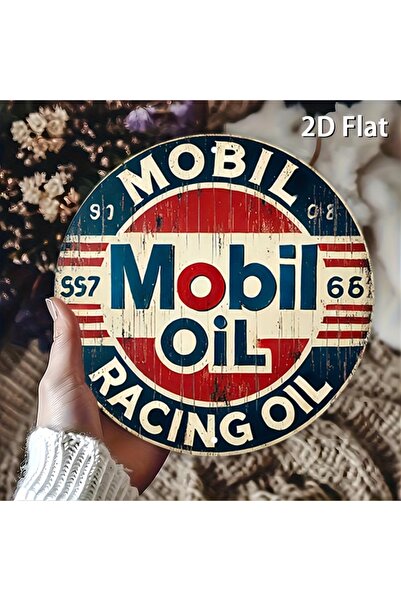 Choice 7.87x7.87in(20x20cm) MULTI 1 piece 2D flat retro Mobil oil racing logo...