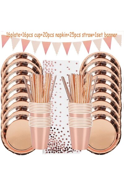 Choice7 78pcs style B Disposable Tableware Set Paper Plate Cup Kids Adult Wed...