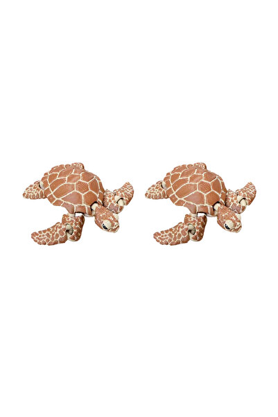 Choice 2Pcs Brown Turtle 1/2 Piece - 3D Printed Articulated Turtle Figurine, ...