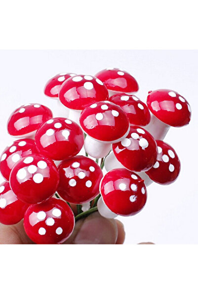 Choice FZMG-50PCS 50 قطعة من فطر أحمر صغير، حديقة صغيرة منقطة، أصيص صغير، لعب...