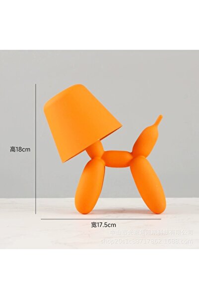 choice2 with battery Dog Orange Balloon Dog LED Table Lamp 3 Color Infinite D...