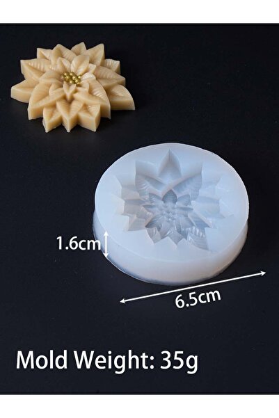 Choice قالب سيليكون لصنع شموع على شكل زهرة عيد الميلاد، يمكنك صنع شموع معطرة ...