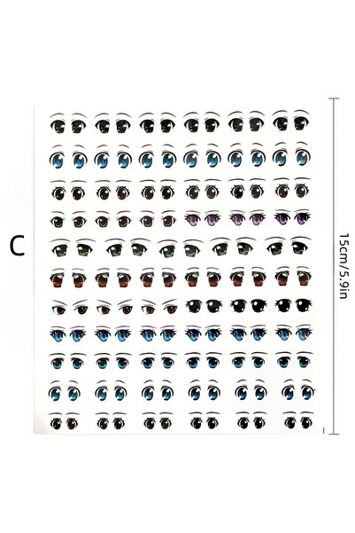 choice2 C 12 Different Models of Eye and Mouth Stickers, Handmade DIY Clay Do...