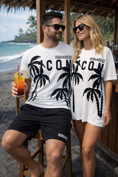 RUBY OUTLET Tricou alb cu imprimeu pentru bărbați - Modern, confortabil și el...