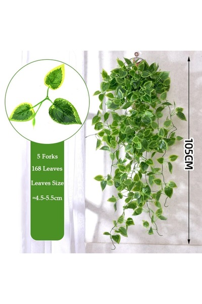 Choice1 قطعة واحدة B 5 فروع نباتات كرمة اصطناعية خارجية بلاستيكية متسلقة لبلا...