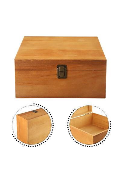Choice S14.5x14.5x10cm Case Wooden Storage Box Household Box Burr-Free Solid ...